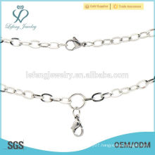 New design silver plated chains jewelry,popular oxidized silver necklace